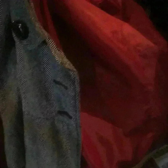 Womens Blazer Pea Vintage Looking Wool‎ Herringbone Belted Feminine Buttons M - Picture 11 of 13